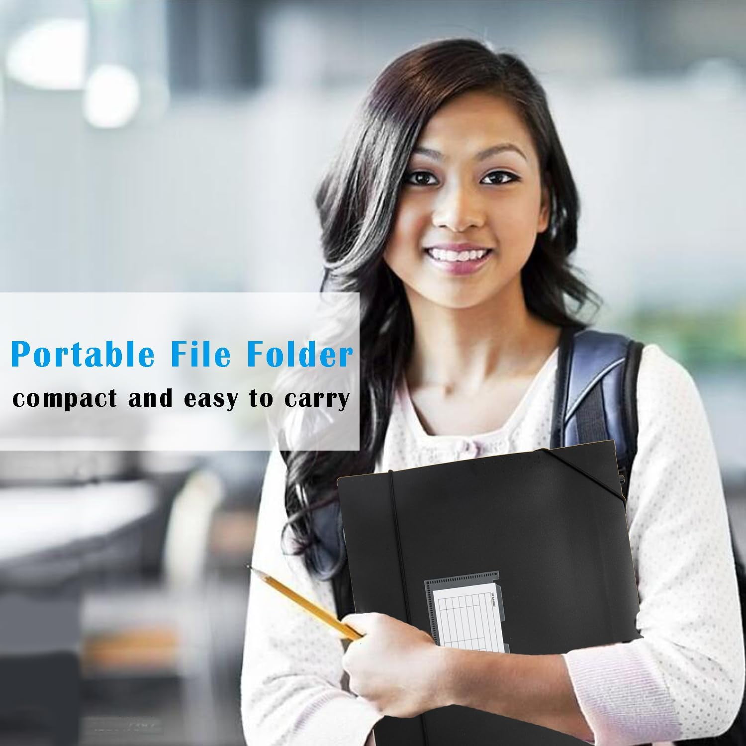 2-in-1 Expanding Hanging File Folders for Filing Cabinet, TRANBO 7 Pockets Extra Capacity Hanging Accordion File Organizer with Retractable Hook, 1/3-Cut Tab, Letter Size for Files Frame - 3 Pack