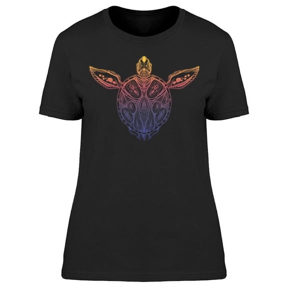 Ornate Tribal Sea Graphic T-Shirt Women -Image by Shutterstock, Female x-Large