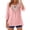 652#Pink, variant on Embroidered Tops for Women 3/4 Sleeve Boho Tops Cotton Linen Plus Size Crewneck Tunic Peasant Blouses Pink 2XL