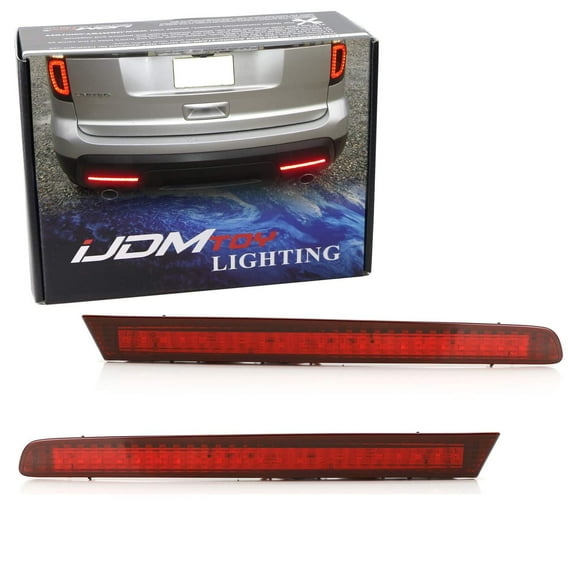 Red Lens 21-SMD Full LED Bumper Reflector Lights For 2011-2015 Ford Explorer (Pre-LCI), Function as Tail, Brake Lamps