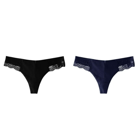(2-Pack) 2025 New Women Cotton Pantiesy High Waist Lace Panties Sports Thong Breathable Panties Lace Bikini Underwear for Women High Women Underwear Ladies Cotton Underwear Panties Vintage