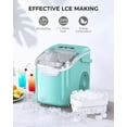 thumbnail image 2 of Havato Ice Makers Countertop with Handle, 26.5 Lbs / 24 H, 8 Cubes in 6 Mins, Portable Ice Machine with Self-Cleaning, Perfect for Home Kitchen (Green), 2 of 8