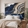 thumbnail image 3 of Blue Marble Small Tapestry for Bedroom Wall Hanging Tapestry, Grey Gold Texture Vintage Farmhouse Art Ceiling Backdrop Tapestries Poster Blanket Wall Decor for Teens Room Living Room Dorm 23" x 28", 3 of 8