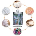 thumbnail image 6 of Yayeee 4 Pack Qtip Holder Bathroom Cotton Swab Canister with Lid Clear Dispenser Set, Blue Floral Window, 6 of 6