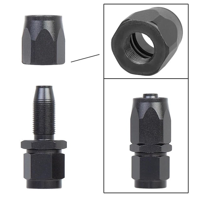 Free Ship 0 45 90 120 Degree Oil Fuel Hose End Reusable AN6 FKM Oil Fuel Hose Swivel Anodized Aluminum Straight Elbow~1228