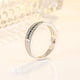 thumbnail image 4 of Plata de ley con incrustaciones de combinación azul y blanca de circón, anillo de diamantes femenino, anillo de circón, joyería femenina, pendientes encontrados (Código de EE. UU. 9), 4 of 5