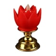 thumbnail image 2 of Sokhug Flameless LED Lotus Candle Night Light for Home Holiday Decor, 5.51x2.95 Inches, Red, 2 of 6