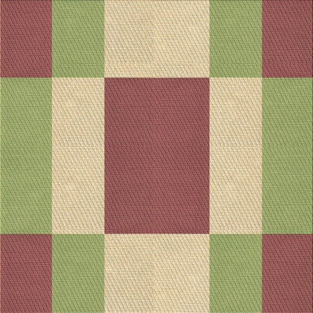 Ahgly Company Machine Washable Indoor Square Transitional Chestnut Red Area Rugs, 5' Square