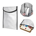 thumbnail image 1 of Labymos Fireproof Document File Bag Money Pouch Passport Valuables Account Book Holder Safe Storage for, 1 of 8