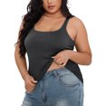 thumbnail image 6 of Beautyin Plus Size Tank Top for Women Adjustable Spaghetti Wide Straps Sleeveless T-shirts Cami, 6 of 8