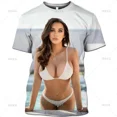 thumbnail image 3 of Camiseta con estampado 3D para hombre, ropa de calle informal, holgada, cómoda y transpirable, Bikini Sexy de verano, 3 of 5