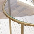 Pemberly Row Round End Table in Satin Gold