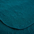 thumbnail image 6 of Chezmoi Collection Luca 3-Piece Oversized Bedspread Set, King Size, Teal, Summer Quilt Lightweight Microfiber Bedspread 118 x 106, Floral Medallion Pattern Coverlet for All Season, 6 of 9