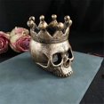 thumbnail image 4 of Set of 2 Skull Candle Holders for Pillar Candles - Suitable for Halloween Decoration in Living Room, Bedroom, Kitchen, Outdoor, etc., 4 of 5