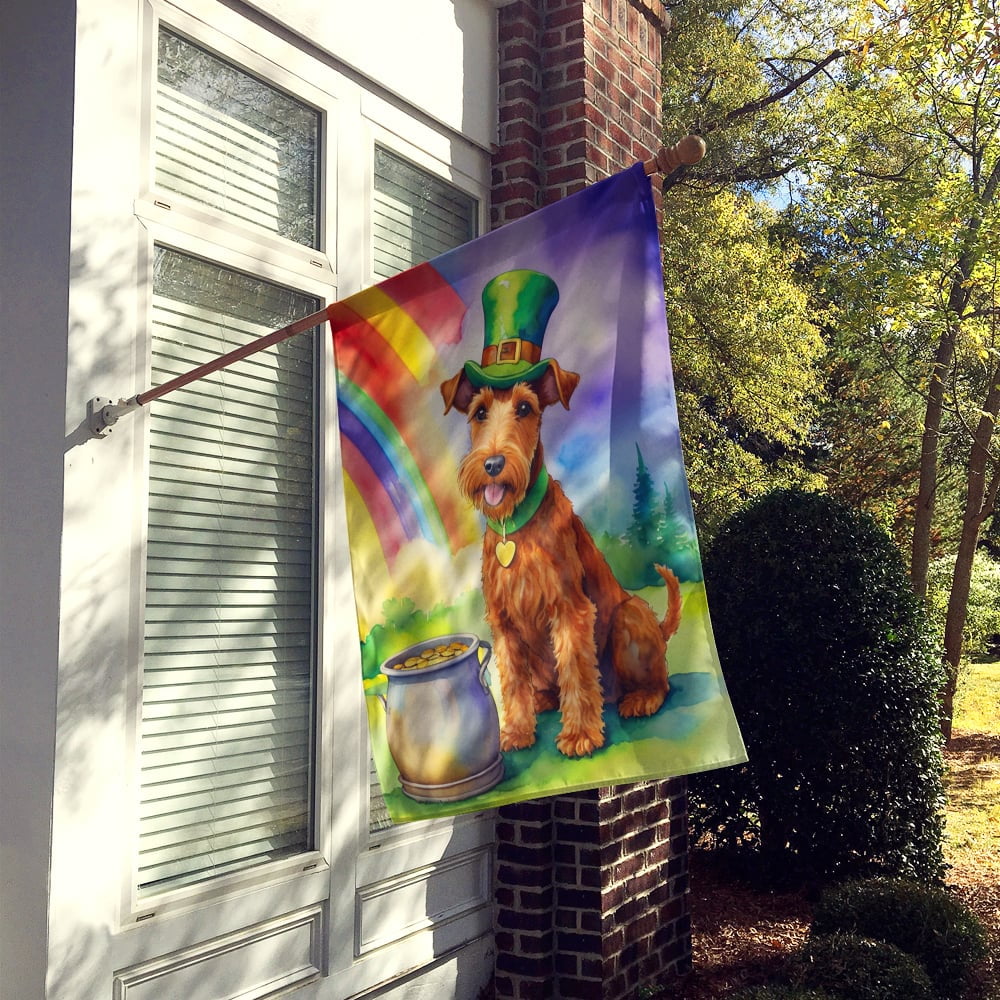 Irish Terrier St Patrick's Day House Flag 28 in x 40 in