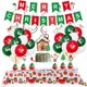 thumbnail image 2 of DAMAI Globos navideños Decoraciones para Fiestas Globo Rojo Verde Cadena Globo De Fiesta Navideña De Papá Noel, 2 of 4