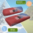thumbnail image 5 of HUIACONG Baseball USA Golf Cart Seat Cover, All Weather Breathable Anti-Fading Golf Cart Seat Covers 2 Piece for Club Car, 5 of 7
