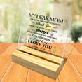 thumbnail image 4 of Mom Gifts from Daughter, Mom Gifts for Birthday Mother's Day Christmas Holiday, Mother Gifts, Thank You Gifts for Mom, My Dear Mom I Love You, Desk Acrylic Decor 4x4 Inch, 4 of 4