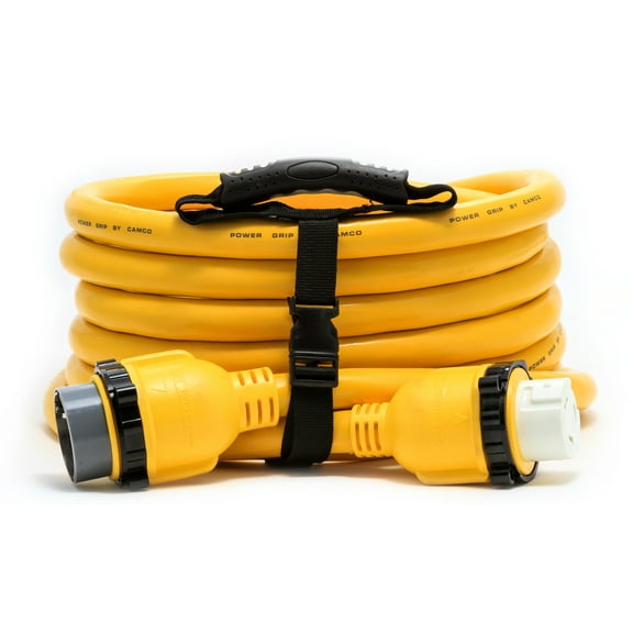 Camco 50 Amp Power Grip Marine Extension Cord - 25' M-Locking/F-Locking Adapter