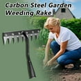 thumbnail image 6 of Gardenia Iron Weeding Rake, Iron Rake 2.0, 5/6/7/8 Teeth Carbon Steel Garden Weeder Rakes, Weeding Rakes for Dethatching, Gardening and Backyard Lawn Loosening Weed Tools (8 Tooth), 6 of 7