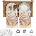thumbnail image 5 of Coastal Seashells Kitchen Towels Set of 3, Ocean Beach Nautical Marine Life Absorbent Dish Towels for Kitchen, Microfiber Hand Towel, Quick Drying Tea Towel for Cleaning Decorative Dishcloths, 5 of 7