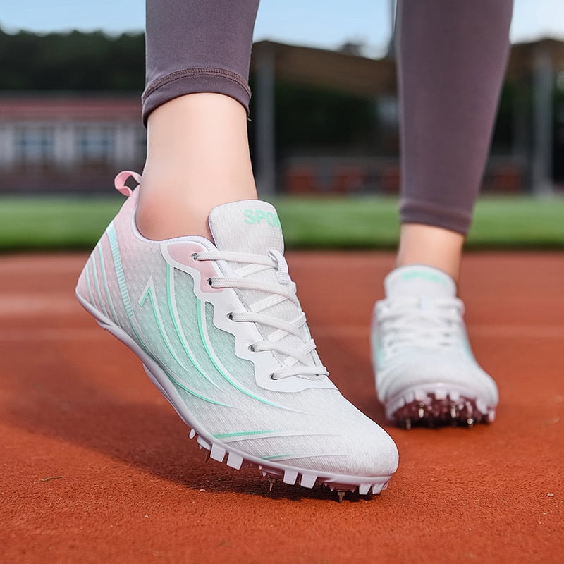 Men Women Kids Track and Field Shoes Professional 8 Spikes Running Racing Sneakers Breathable Lightweight Sprinting Shoes