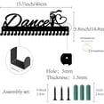 thumbnail image 3 of Dance Medal Hanger Display Medal Holder Rack Sports Metal Hanging Athlete Awards Iron Wall Mount Decor with 20 Hooks for Home Badge Race Dancing Ballet Football Marathon Black 15.7x5.8Inch, 3 of 8