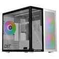 thumbnail image 1 of Gabinete Gamer DXTGAMING Titan T7 Micro Torre Micro ATX 3 FAN USB-C Cristal Templado ARGB Metalico plateado, 1 of 6