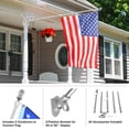 thumbnail image 4 of Pure Garden 6ft Stainless-Steel Flag Pole Kit with Rotating Rings, Silver, 4 of 10