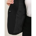 thumbnail image 5 of DARING DIVA Women's 3/4 Sleeve Shawl Lapel Work Blazer with Pockets XS Black, 5 of 6