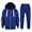 Dark Blue, variant on Ruyang Boys Zip Up Hoodies Joggers Set 2 Piece Sweatsuits School Athletic Hooded Sweatshirt Sweatpants Plain Clothing Set