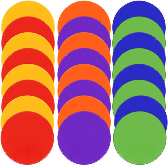 Marcadores de punto TuXHui de goma antideslizante de 23 cm, 24 piezas