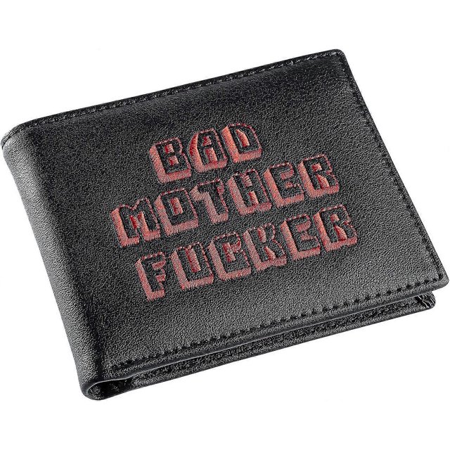 Officially Licensed Black/Red Embroidered Bad Mother Leather Wallet