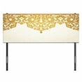 thumbnail image 3 of Antique Headboard, Victorian Style Medieval Motifs Classic Baroque Oriental Shapes Print, Upholstered Decorative Metal Bed Headboard with Memory Foam, Full Size, Pale Brown Cream, by Ambesonne, 3 of 4
