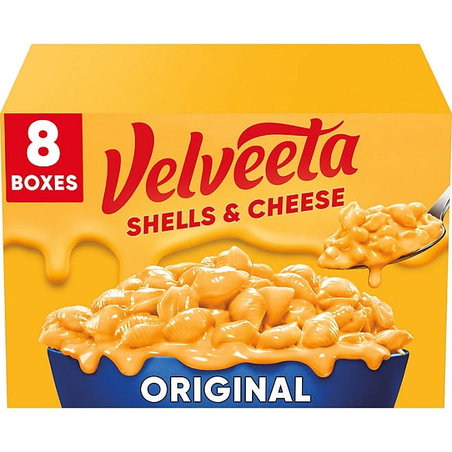 kraft velveeta shells cheese macaroni sauce meal 8 pk