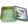thumbnail image 3 of Christmas Iron Empty Tin Square Candy Cookie Gift Storage Container Box (Santa Claus), 3 of 5
