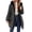 Dark Gray, variant on Women's Long Winter Puffer Coat Hooded Water-Resistant Quilted Jacket Soft Rabbit Fleece Lined Warm Thick Parka Zip Up Outerwear,XXL