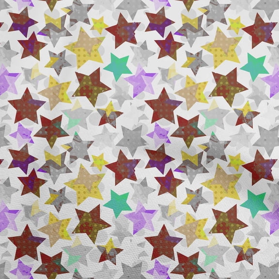 oneOone Georgette Viscose White Fabric Galaxy Sewing Craft Projects Fabric Prints By Yard 42 Inch Wide