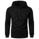 thumbnail image 2 of pstuiky camisas de hombre de manga larga, Blusa de manga larga con capucha y cordón de color liso para hombre camisetas de hombre m, 2 of 5