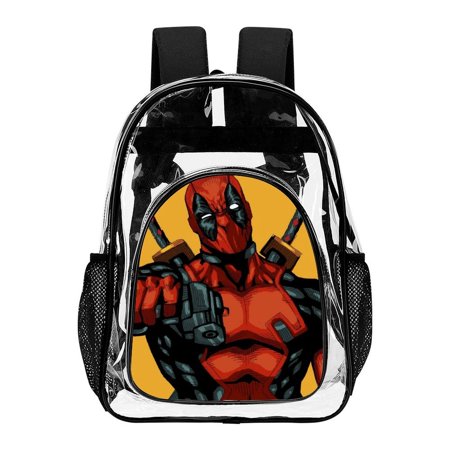 10202 Transparent Backpack for Teens Students Comic Cartoon Lightweight Waterproof for School Travel Hiking Fans Gift Causal Bag For Work Travel Business Trips