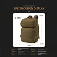 thumbnail image 2 of Heavy-duty hiking backpack, large-capacity multi-functional outdoor sports backpack, men's backpack（Khaki）, 2 of 7