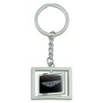 thumbnail image 2 of Top Gun: Maverick Logo Spinning Rectangle Chrome Plated Metal Keychain Key Chain Ring, 2 of 4