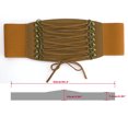 thumbnail image 3 of Allegra K Women's Rope Decor Elastic Band Press Stud Button Waist Belt, 3 of 4