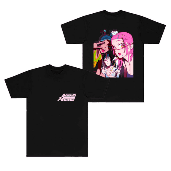 Alien Stage Merch T-Shirt ALNST Off The Record Sweatshirt Anime Short Sleeves Hooded Crewneck Top Tee Streetwear