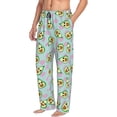 thumbnail image 3 of Mens Pajama Pants - Soft Sleep & Lounge Pants for Men, Cute Avocado Pink Love Blue Cuteness Casual PJ Bottoms Pants with Pockets, 3 of 5