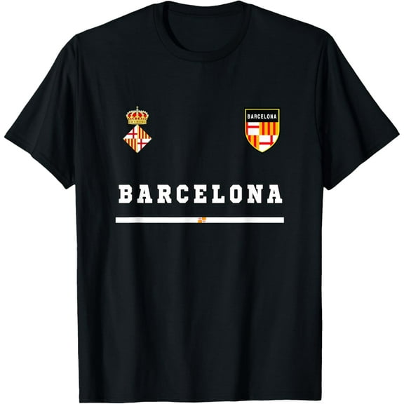 100% pure cotton short-sleeved shirts for both men and womenBarcelona Sport/Soccer Jersey Tee Flag Football T-Shirt