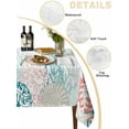 thumbnail image 2 of Coastal Turtle Table Cloth, Teal Green Ocean Coral Starfish Jellyfish Waterproof Tablecloth for Rectangle Tables, Reusable Washable Fabric Table Cover for Restaurant Kitchen Dining Tables 60"x102", 2 of 6