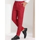 thumbnail image 2 of Pantalones de vestir ajustados con frente plano y bloque de color con estampado geométrico informal para hombre XXL Rojo, 2 of 6