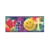 Faith Pattern Hearts Emojis Christian Symbols What Would Jesus Do for Kid's Bedroom Playroom,Wallpaper Border