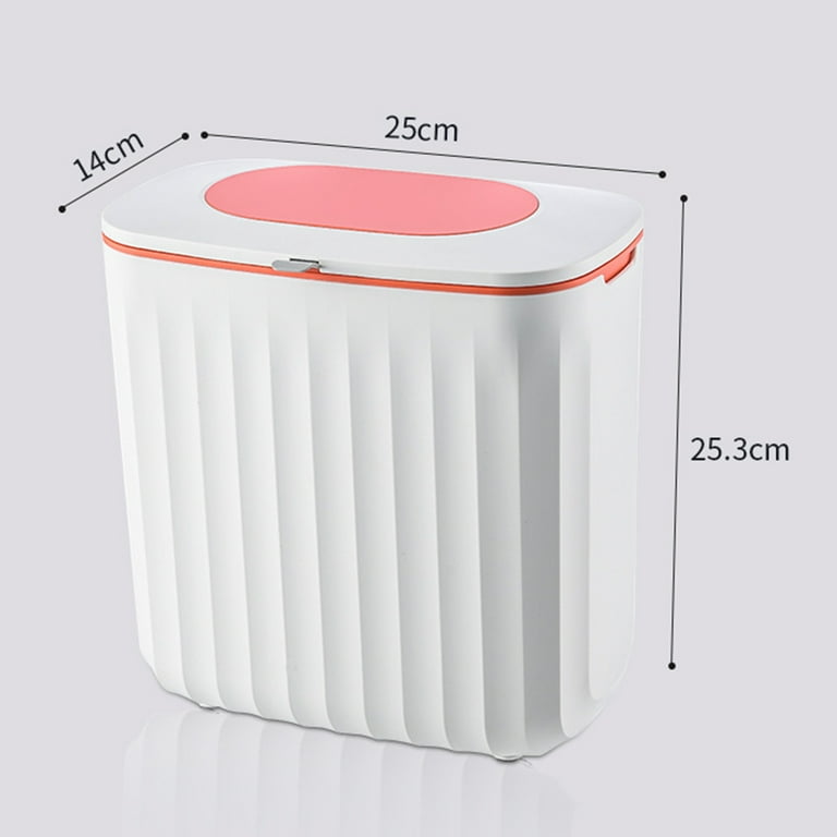 Waroomhouse Garbage Bin Modern Style High Capacity Large Opening Shatterproof with Compression Ring Keep Tidy Smooth Surface Household Large Trash Can